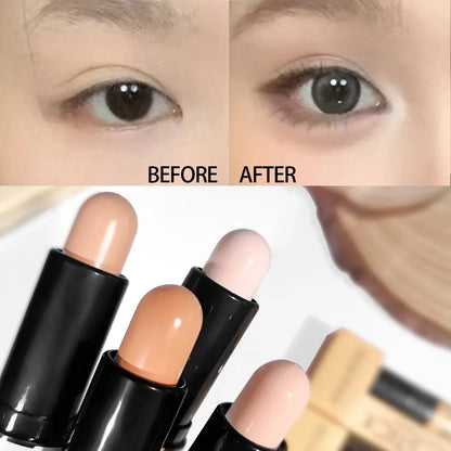 Double-ended  Face Foundation Concealer Pen, highlighter, waterproof and sweatproof, high nose bridge, face slimming for Makeup