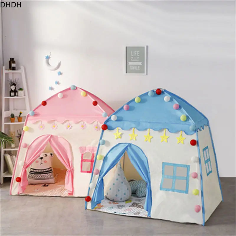 Children's Tent Indoor Outdoor Games Garden Tipi Princess Castle Folding Cubby Toys Tents  Enfant Room House Teepee Playhouse