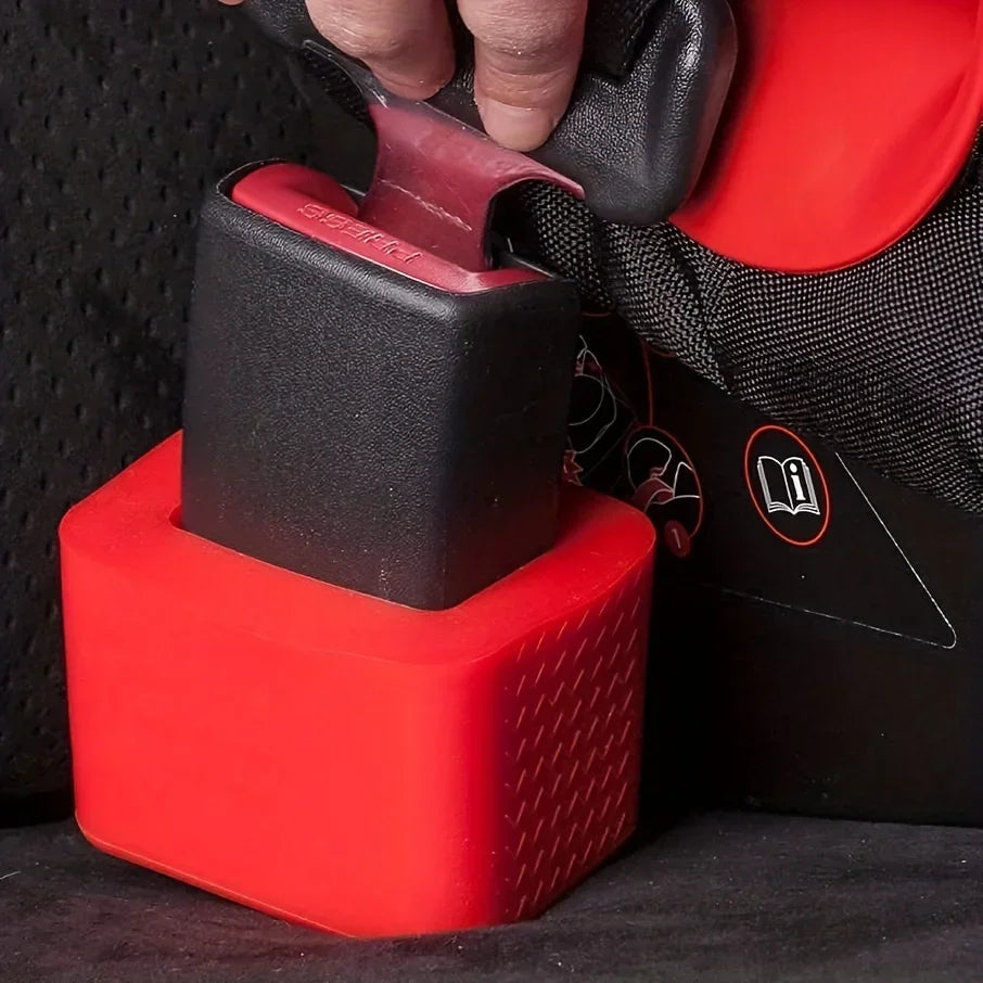 Car Seatbelt Silicone Buckle Protective Cover Locking Upright Device Card Slot Bracket Guard Seat Belt Holder Car Accessories