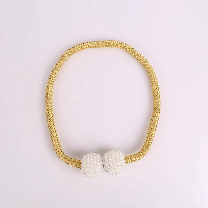 2pcs curtain bundling straps creative high-end functional straps simple thick tie rope household strong magnetic suction