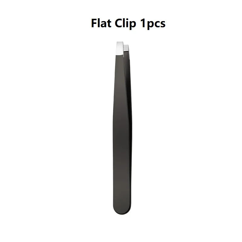 Ouriner Eyebrow Tweezer Colorful Hair Beauty Fine Hairs Puller Stainless Steel Slanted Eye Brow Clips Removal Makeup Tools