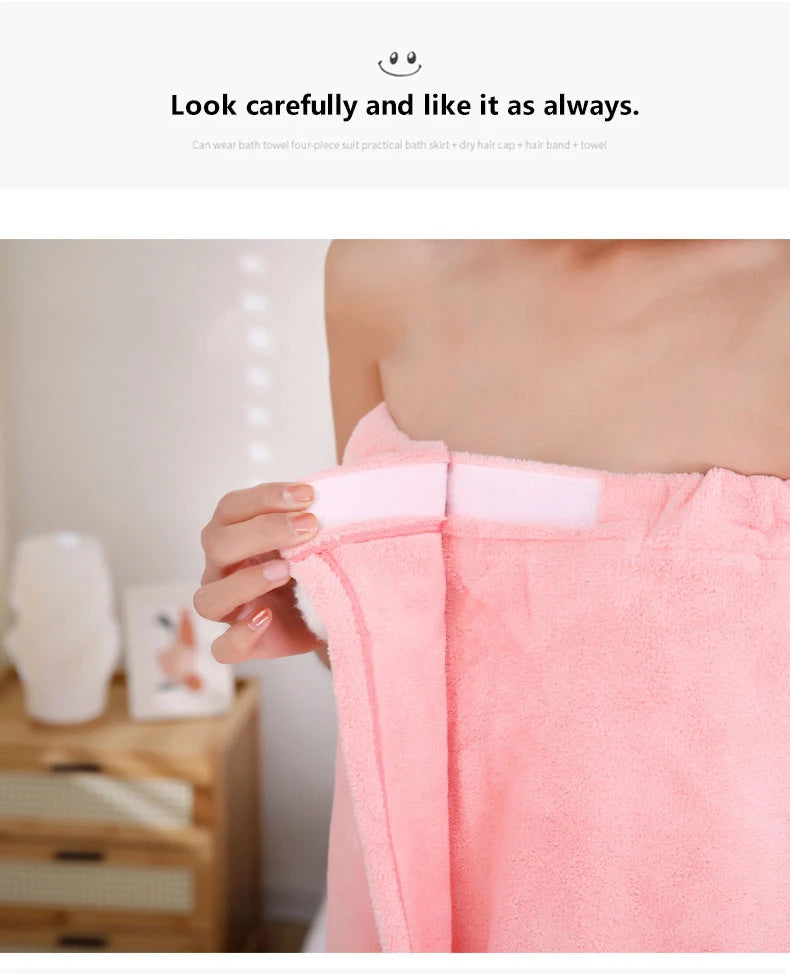Bath Towel Household Women Wearable Wrap Adults Absorb Water Quick Dry  Skirt Long Style Bathroom Washable Bathrobe Sexy Towels