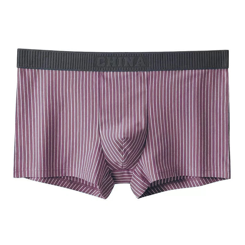 1Pcs Boxer Shorts Men's Underwear Sexy Panties Cotton Striped Man Underpants Male Boxers Homme U Convex Lingerie Free Shipping