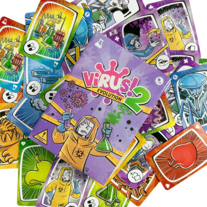 4 Styles Virus Game Cards The Contagiously Fun Card Game Virus 1/2/3 Evolution Halloween Spanish English French Party Game Card