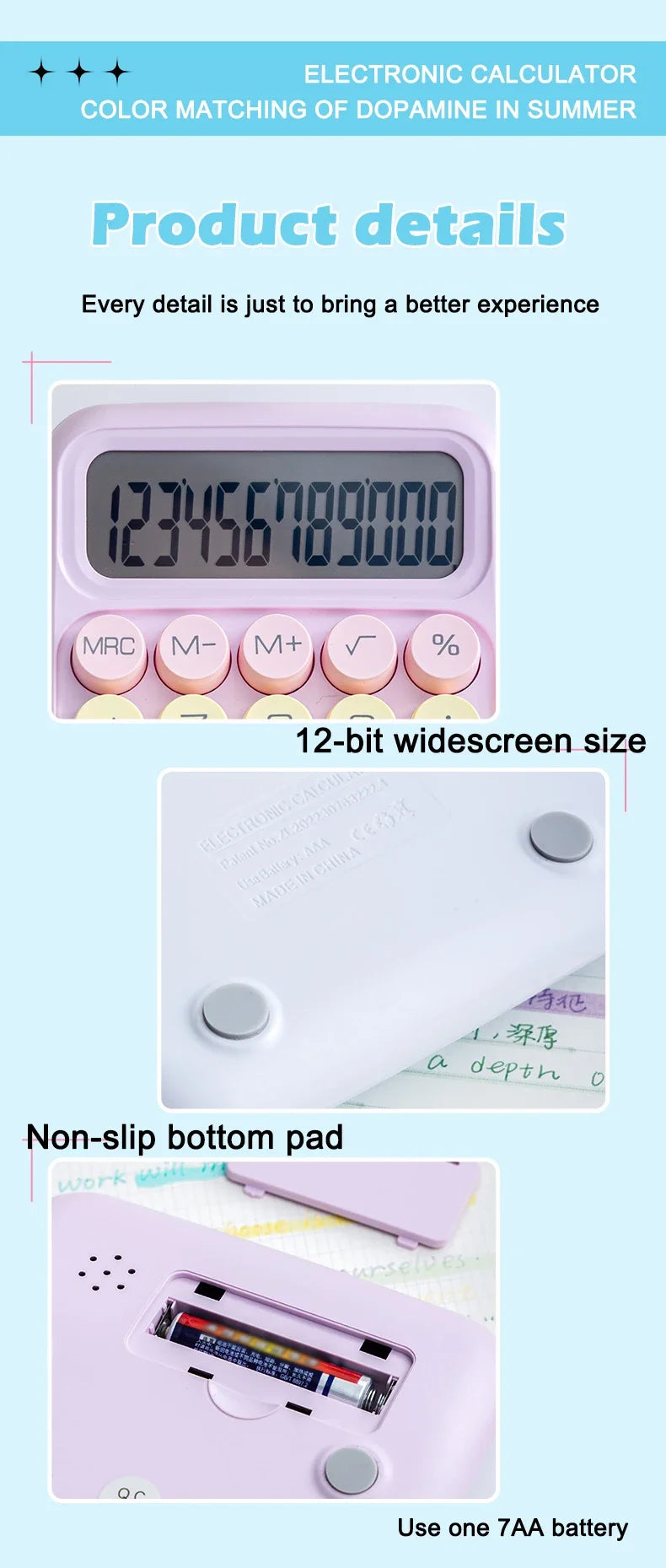 Calculator Dopamine Candy Color High Value Multifunctional Calculator for College Students Children Learning