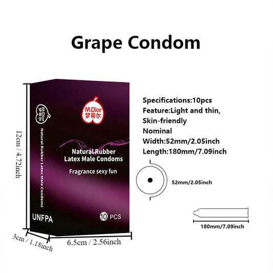 10pcs Male Condoms, Premium LubricatedNatural Rubber Latex Condom ForContraception And STl Protection, Ultrathin Condoms For Men