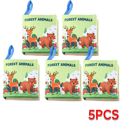 Cloth Book for Early Education Toys 4-page 8-sided English Palm Book Books for Kids Manga Book English for Child Kids