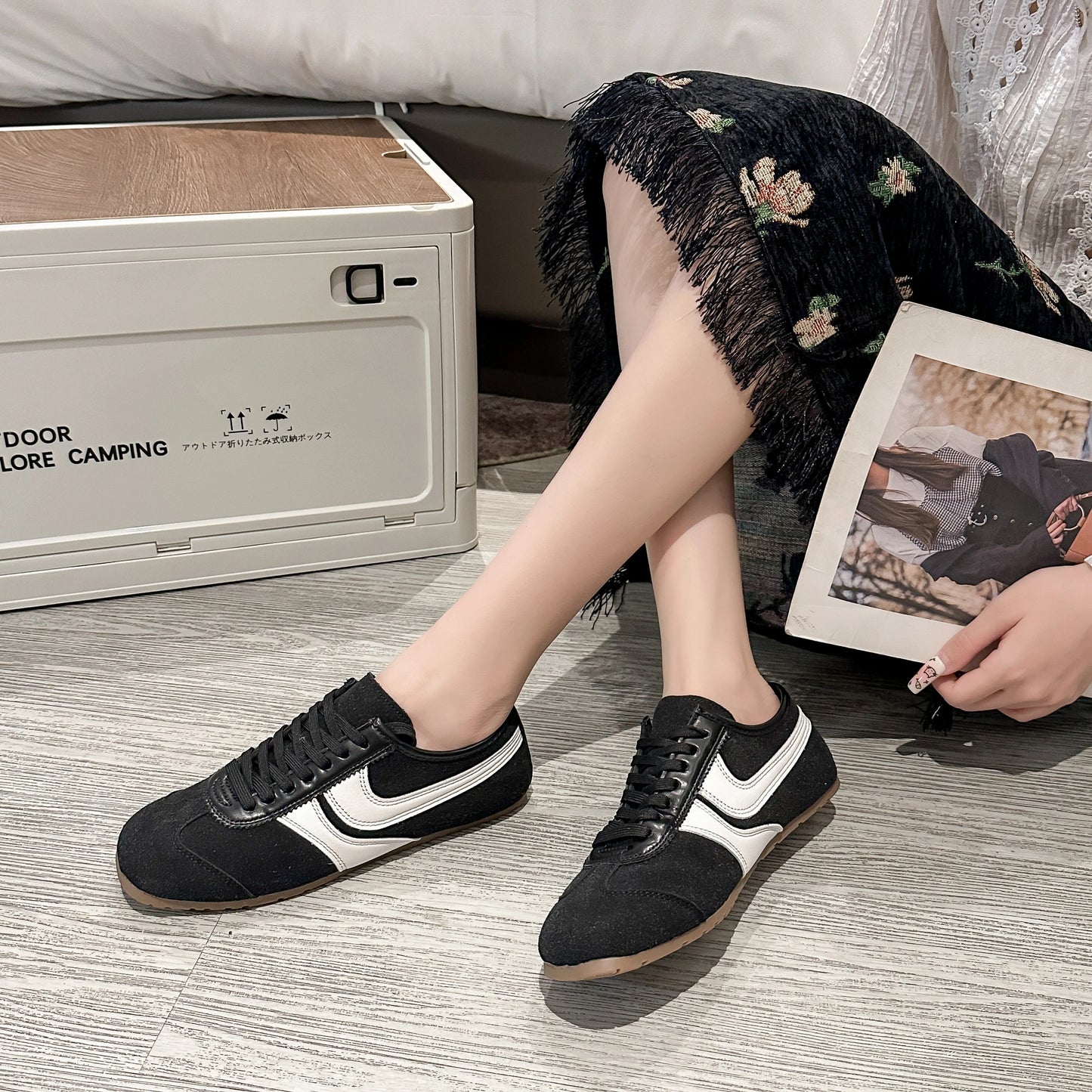 Shoes for Women 2025 Spring Autumn New Genuine Leather Ladies Moral Training Vulcanized shoes Retro Casual Flat Women's Sneakers