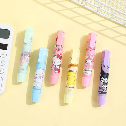Creative Press Eraser Anime Kuromi Melody Cinnamoroll Cartoon Kawaii Stationery Gift Office School Supplies