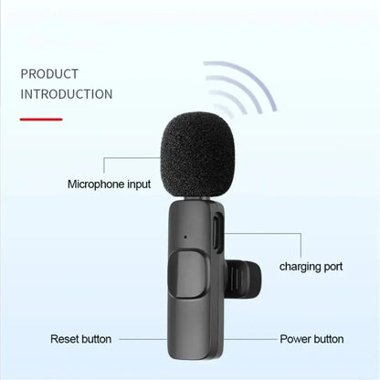 VIKEFON Microphone Wireless Lavalier for Live Streaming/YouTube/TikTok/Facebook Live Noise Reduction Mic For iPhone/Android