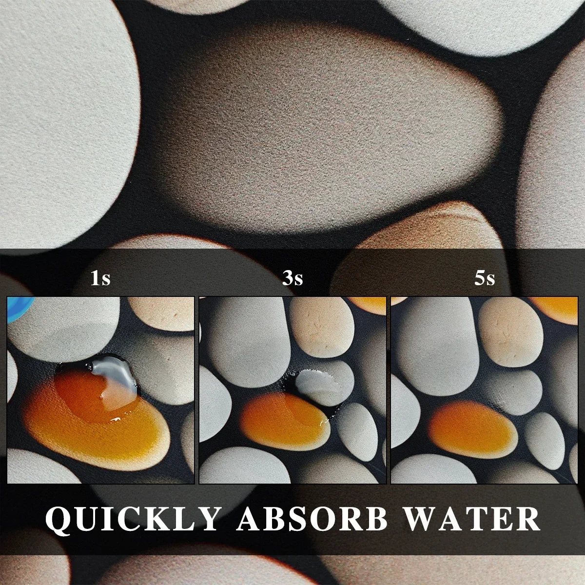 Bathroom Mat Semicircular Rug Absorbent Toilet Carpet Doormat Floor Mats Water-absorbent Soft Washable Bath Non-slip Area Rugs