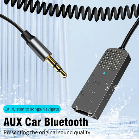 Wireless Bluetooth 5.4 Audio Receiver Dongle USB To 3.5mm Aux Jack Car Audio Handsfree Kit For Car Receiver BT Transmit With Mic