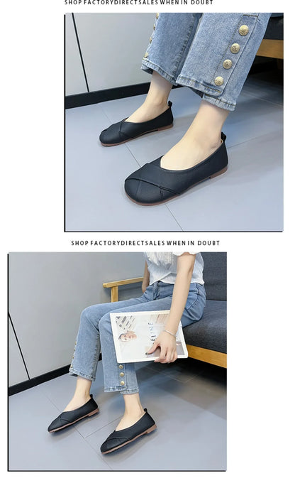 Shoes for Women Summer New One Pedal Light Women's Casual Shoes Shallow Slip on Ladies Walking Shoes Female Breathable Flats