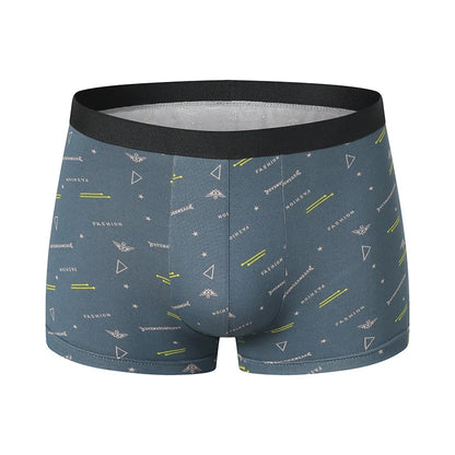 10-piece men's random fashion printed underwear Europe and large size sexy men comfortable wild boyshort elastic waist pants.