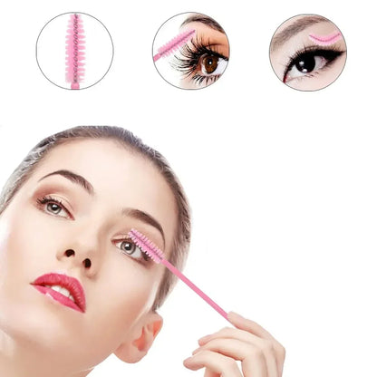 200pcs Disposable Brushes Set Mascara Wands Lip Brushes Microbrush Applicator Swab for Eyelash Extension Eyebrow Makeup Tools
