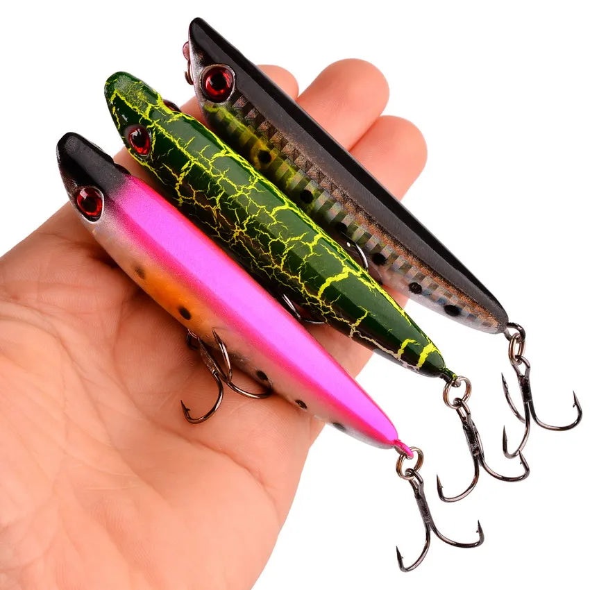 1Pcs 7cm 12g Popper Fishing Lure Hard Artificial Bait Topwater with 2 Treble Hooks Carp Fishing Lures Wobbler Crankbait Pesca