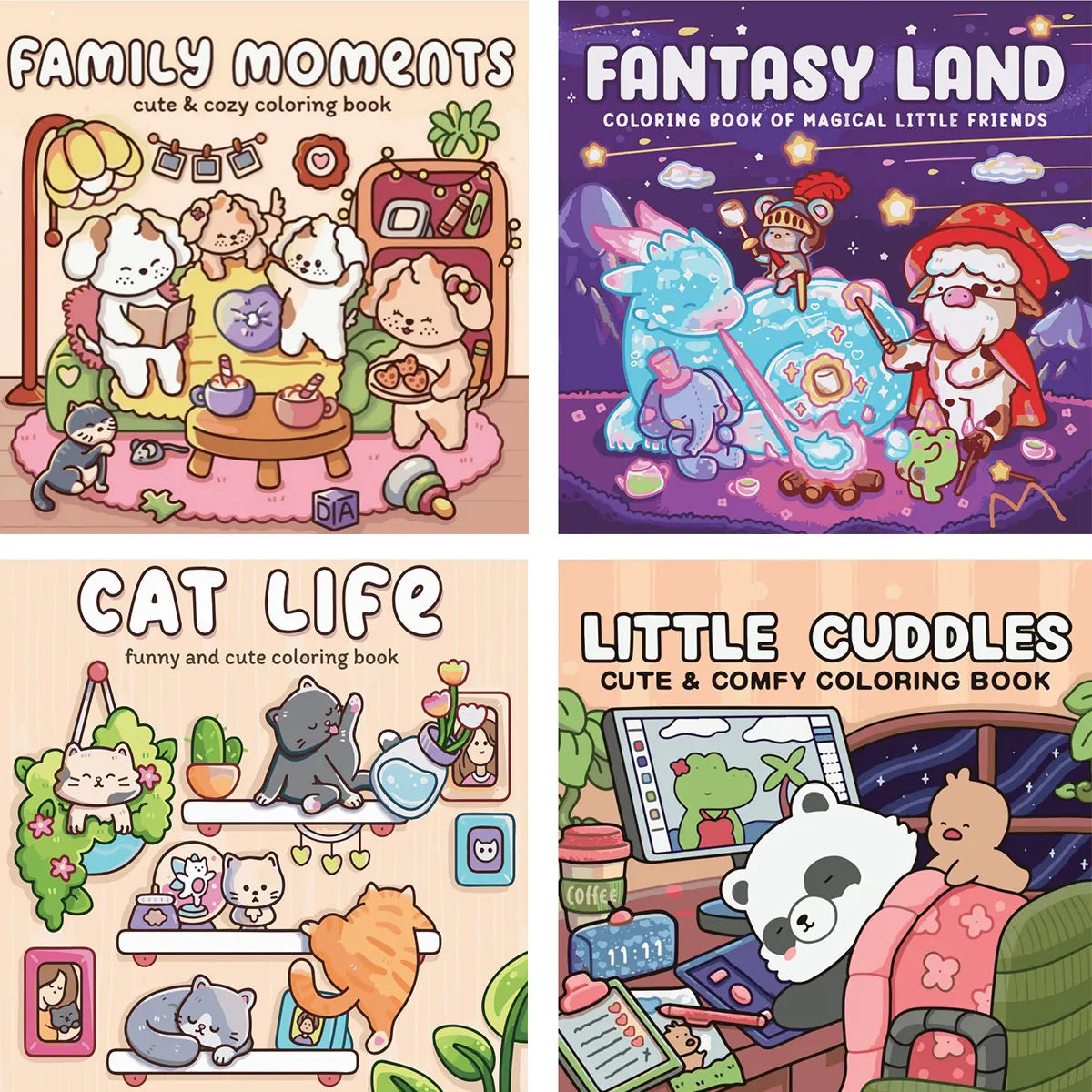 "Magical Creatures" coloring book: variou wonderful scenes and magical creatures, bringing a relaxing and enjoyable coloring jo