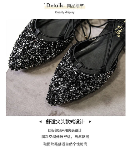 أحذية نسائية فاخرة أنيقة مريحة من تصميم 2022، أحذية نسائية أنيقة للبالغين، أحذية زفاف مثيرة برباط متقاطع