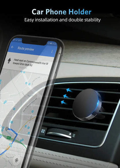 Magnetic Phone Holder in Car Stand Magnet Cellphone Bracket Car Magnetic Holder for Phone for iPhone 15 14 13 12 Huawei Xiaomi