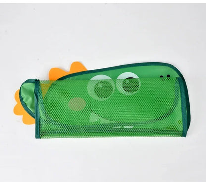Kids Tidy Organizer Storage Suction Bathroom Bathtub Doll Hanging Bag  Dinosaur Animal Baby Bath Toys Basket Mesh Bag Water Toys