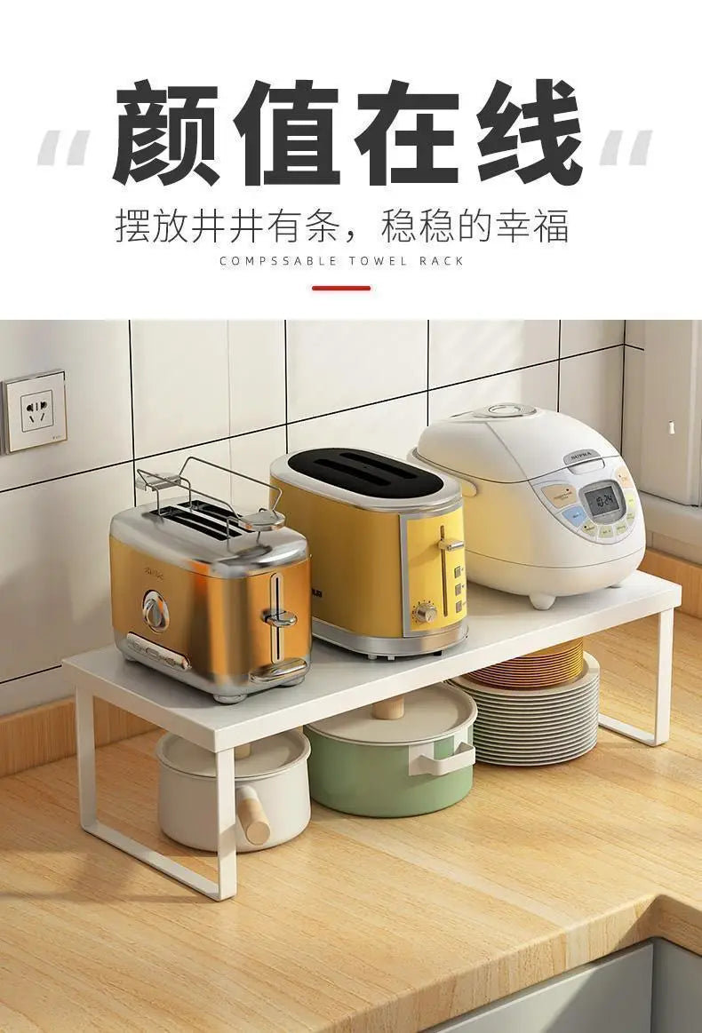 Kitchen Desktop Shelf  Layered Storage Partition Small Racks for Storing Dishes Seasonings Home Storage Holders Organization