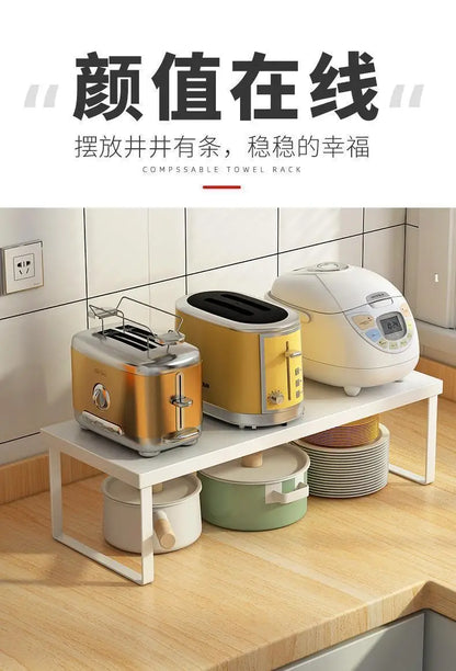 Kitchen Desktop Shelf  Layered Storage Partition Small Racks for Storing Dishes Seasonings Home Storage Holders Organization