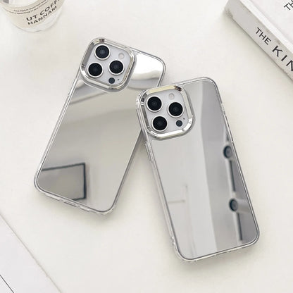 Luxury Plating Make Up Mirror Phone Case For iPhone 16 15 14 13 12 11 Pro Max XR X XS Hard Acrylic Shockproof Bumber Cover
