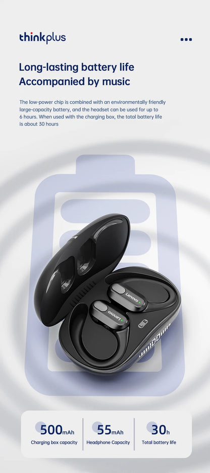 Original Lenovo XT80 Sports Wireless Earphones with Mics, LED Power Display,Hifi Stereo Sound Bluetooth 5.3 TWS HeadphHeadphones