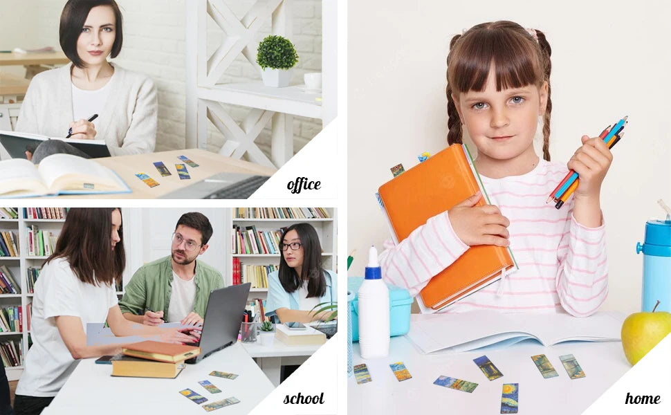 4Pcs Magnetic Bookmarks with Magnet Book Markers Page Clip for Students Teachers School