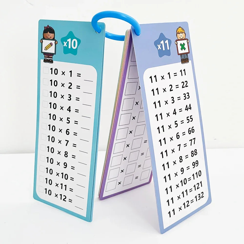 Beginners in 0-12 Mathematical Calculations Self Test Training Card, Maths Fact Learning Tools for Primary School Montessori