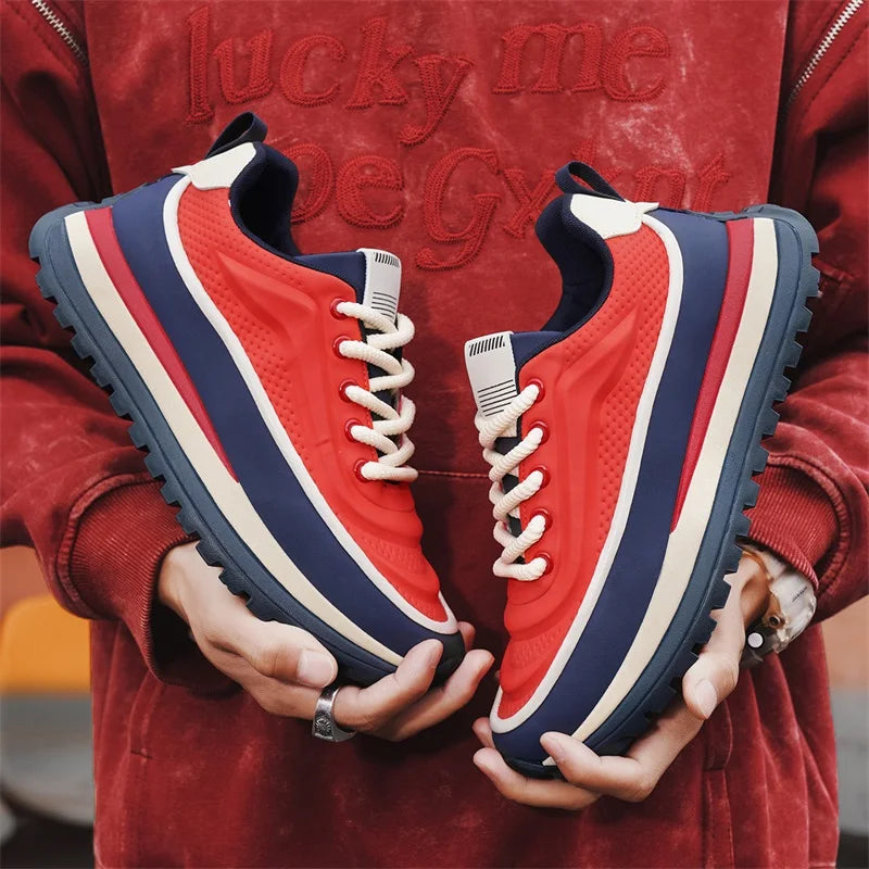 Men Shoes Platform Male Sneakers Fashion Thick Soles Casual Sport Shoes Breathable Height Increased Athletic Shoes Walking Shoes