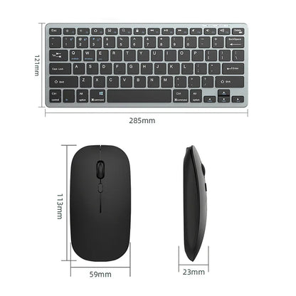 Bluetooth 5.0 &2.4G Wireless Keyboard and Mouse Combo Mini Multimedia Keyboard Mouse for Computer Laptop PC iPad Macbook Android
