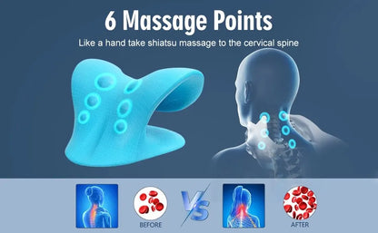 Neck and Shoulder Relaxer Cervical Traction Device for Relief and Cervical Spine Alignment Chiropractic Pillow Neck Stretcher