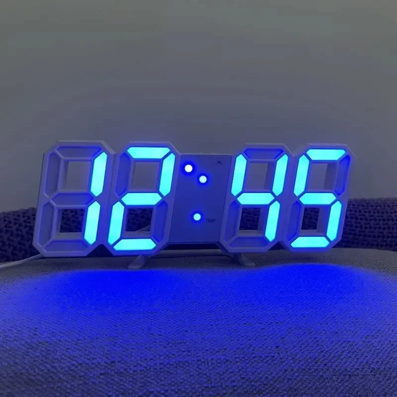 3D Mini Clock LED Digital Wall Clock Desk Clock Electronic Alarm Clock Living Room Wall Clock DIY Kitchen Timer Cute Timer