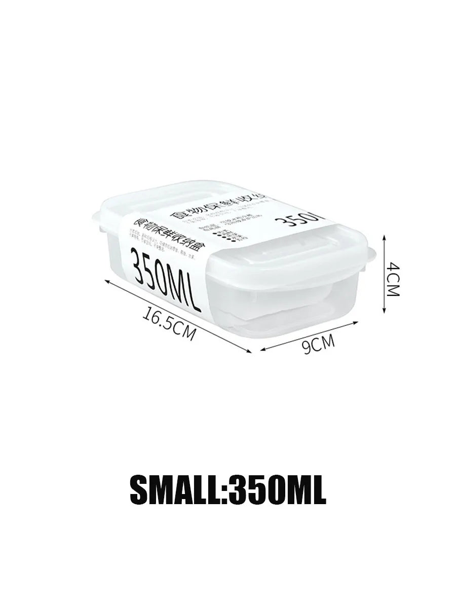 Kitchen Food Sealed Crisper Containers Fresh Fruit Vegetables Steak Meat Storage Box Refrigerator Organizer Accessories