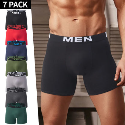 4/5 /10 Pcs Fashionable Men's Long Underwear Casual Boyshort Youth Sports Shorts Comfortable Breathable Stretch Shorts Underwear