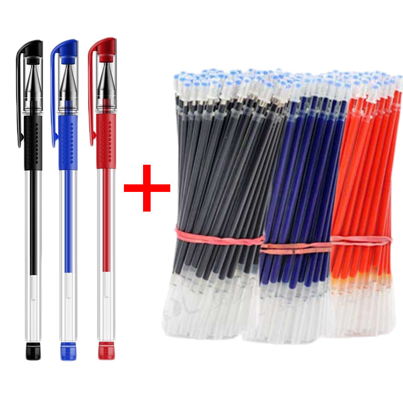 Gel pens Set Black Blue Red Refill Gel Pen Bullet Tip 0.5mm School & office Supplies Stationery kawaii accessories stationery
