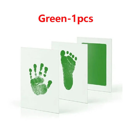 Baby Care Non-Toxic Baby Handprint Footprint Imprint Kit Baby Souvenirs Newborn Footprint Ink Pad for Newborn Baby Gifts