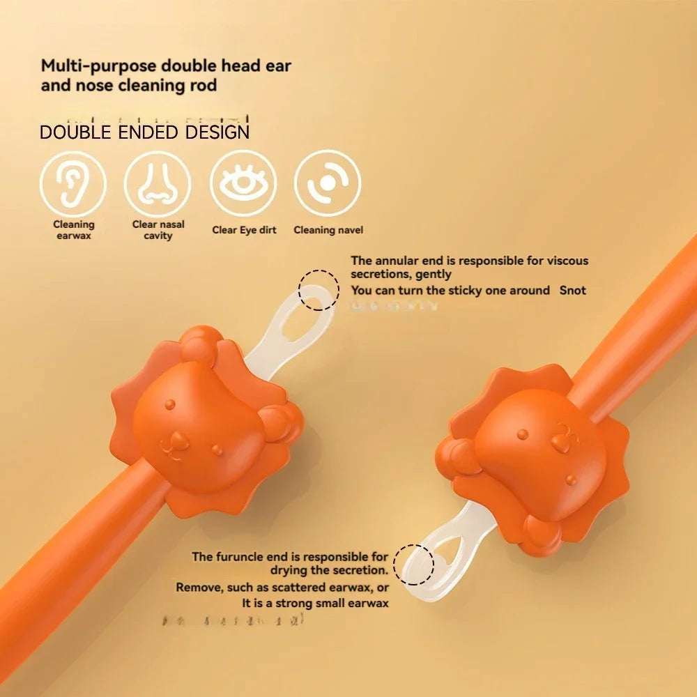 Multi-purpose Ear Nose Cleaner Soft Ear Wax Cleaner Cleaning Tool Baby Ear Cleaner Spoon Double-headed Earwax Cleaner
