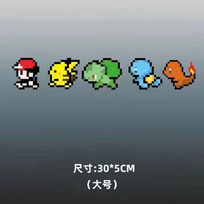 2pcs/Set Pokemon Charmander Reflective Car Stickers Collision Night Warning Reflective Sticker for Automobile Trunk Accessories