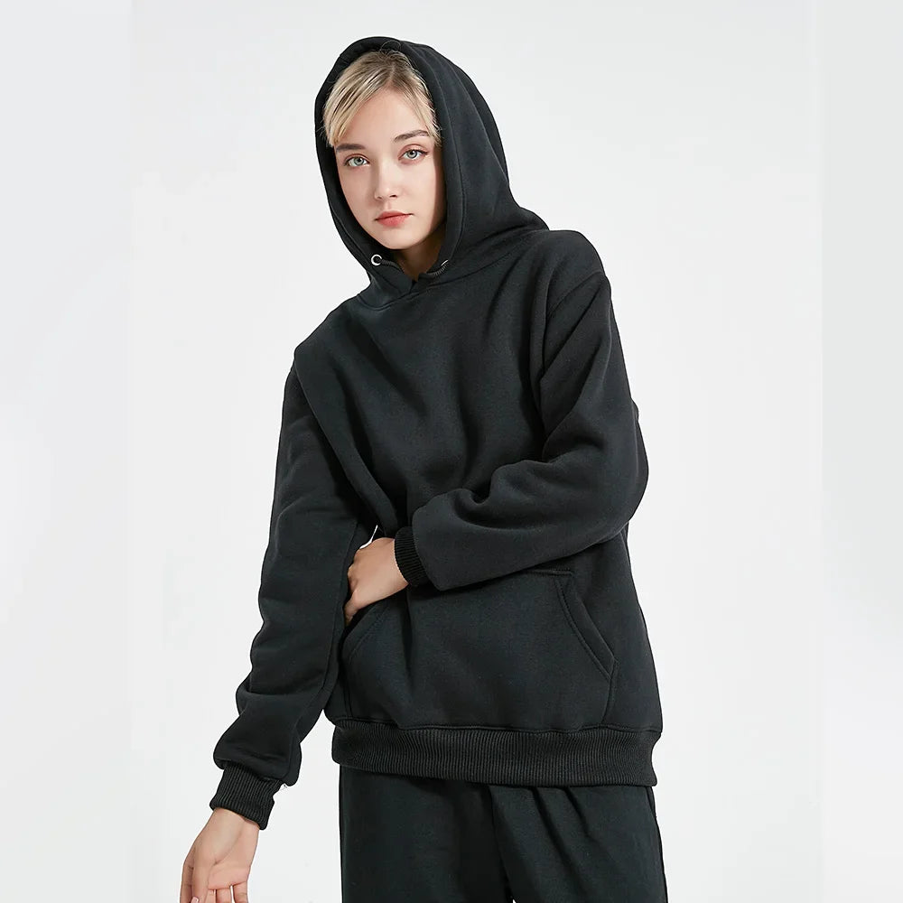 Men's Hoodies Pullover Spring Autumn Casual Hoodie Sweatshirts Solid Color Hoodies Oversize Black Sweatshirt Male Top