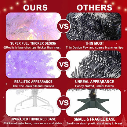 White Christmas Tree Auto Tree Branches Infinite Light 8 Flashing Modes Stereo Wooden Scene Layout Decorations Ornaments Handmad