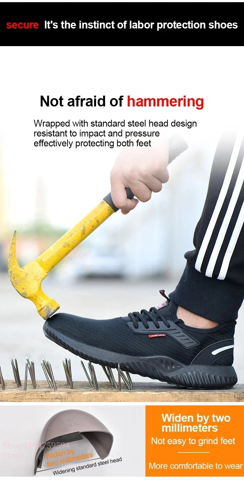 Steel safety shoes designed for men provide durable and stylish protection. Work boots combine functionality with comfort