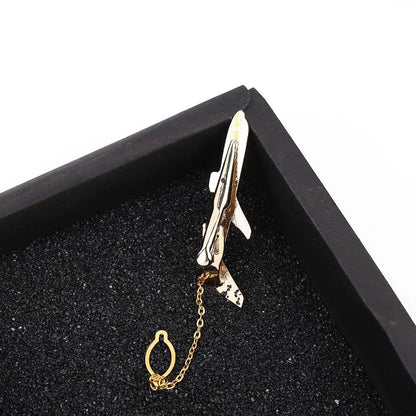 Gentleman Fashion Airplane Shape Accessories Jewelry Wedding Gifts Necktie Clip Shirt Tie Pin Aircraft Clips Men Tie Clip