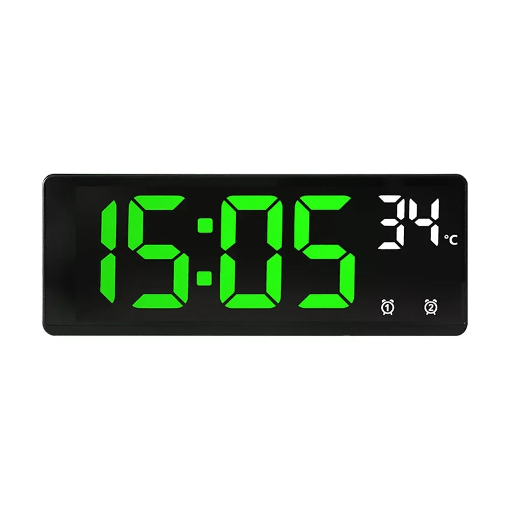 Digital Alarm Clock Travel Clock with Temperature Table Clock Large Display for Bedroom Office Kitchen Home Decoration