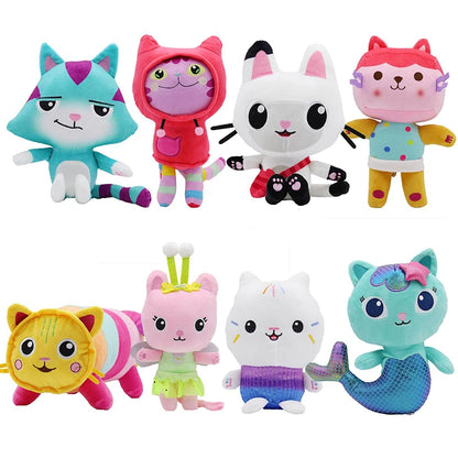 Animals Plush Gabby Dollhouse Lovely Plush Gaby Toy Plush House Cat Doll Cartoon Stuffed Animals Mermaid Cat Plushie Dolls Kids