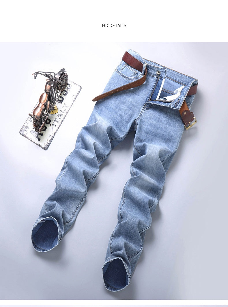 2024 Thin or Thick Material Slim Fit Men's Luxury Classic Style Men Jeans Business Stretch Denim Male Trousers Clothing