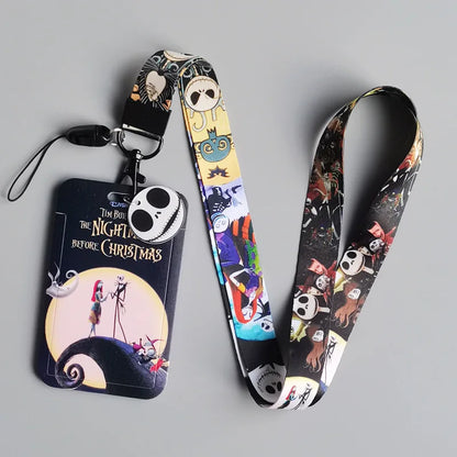 The Nightmare Before Christmas Lanyard for Key ID Credit Card Cover Pass Mobile Phone Charm Neck Straps Badge Holder Accessories