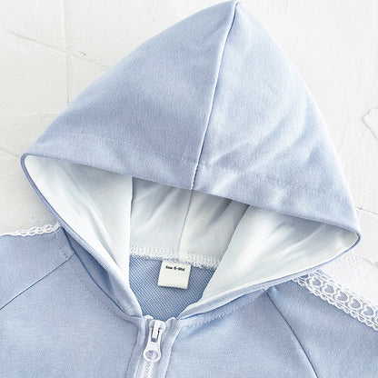 Kids Baby Girl Clothes Hoodie Outerwear Toddler Sets Lace Skirt Sweatshirt Top+Pants Long Sleeve Kids Girl Clothing Spring Autum