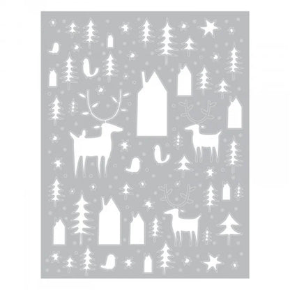 Christmas Tree Reindeer Star Doodle Background Metal Cutting Dies for DIY Scrapbook Christmas Paper Card Decoration Paper Craft